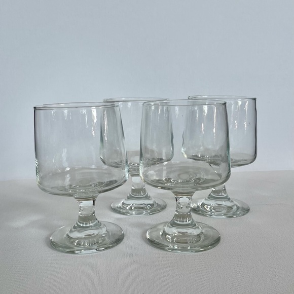 Vintage Short Stem Wine Glasses